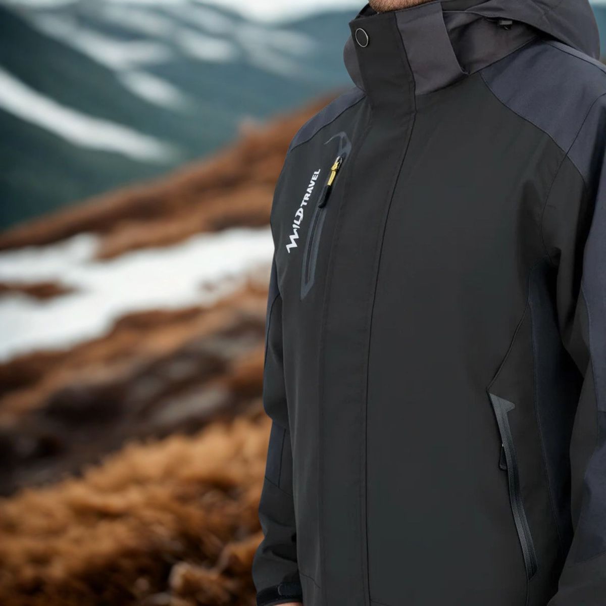 WILD TRAVEL - Chaqueta Cortaviento Impermeable Premium Wild Travel