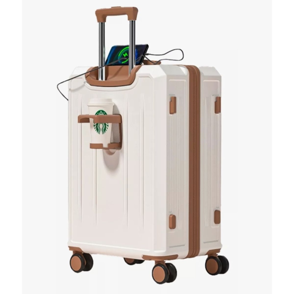 HOMER OUTDOOR - Maleta De Cabina 20 Pulgada Con Porta Vaso Y Puerto Usb