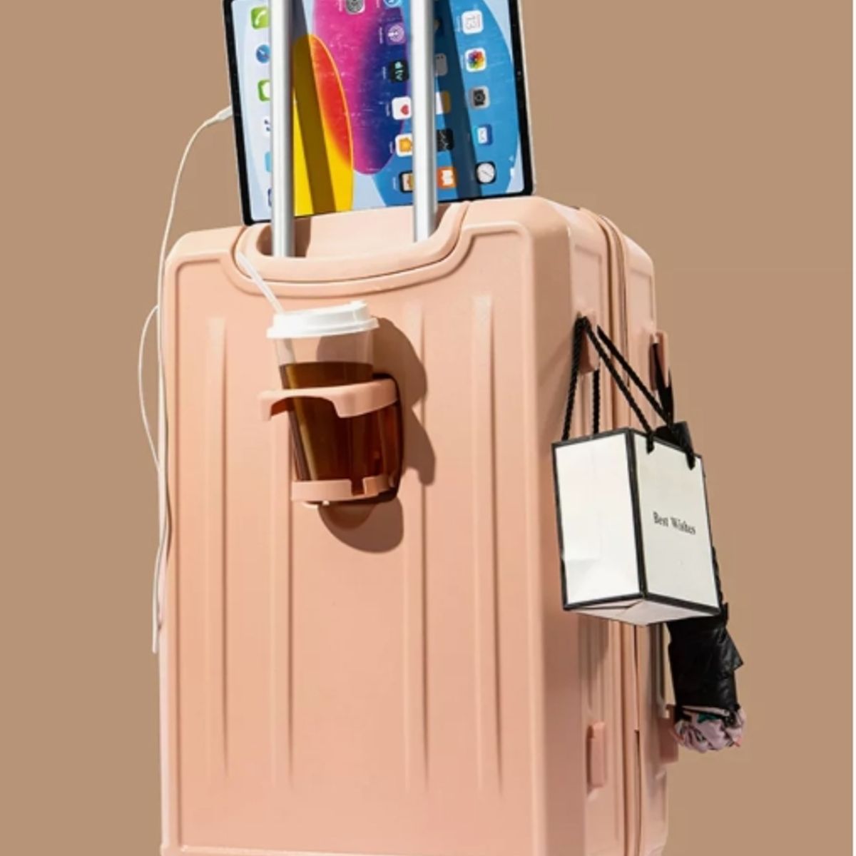 HOMER OUTDOOR - Maleta De Cabina 20 Pulgada Con Porta Vaso Y Puerto Usb