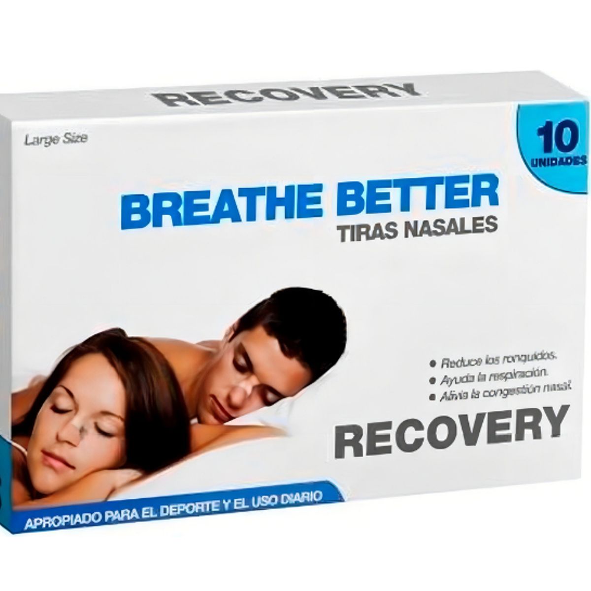 RECOVERY - Tiras Nasales Antironquidos Respirar Mejor Deportes Recovery