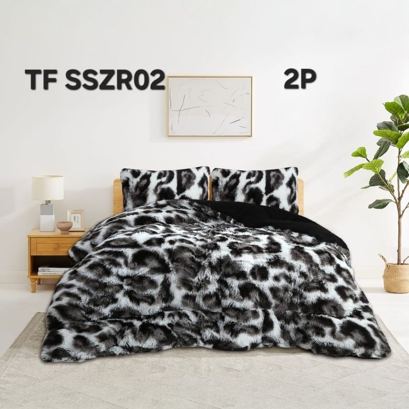 ANGELES DEL HOGAR - COBERTOR DE INVIERNO PELUDO CON DISEÑO 2P
