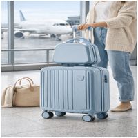 Set Maleta Cabina 18 Pulgada Con Bolso De Viaje Para Adulto