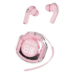 GENERICO - Audifonos Air39 Inalámbricos Pantalla Digital Transparente Rosa