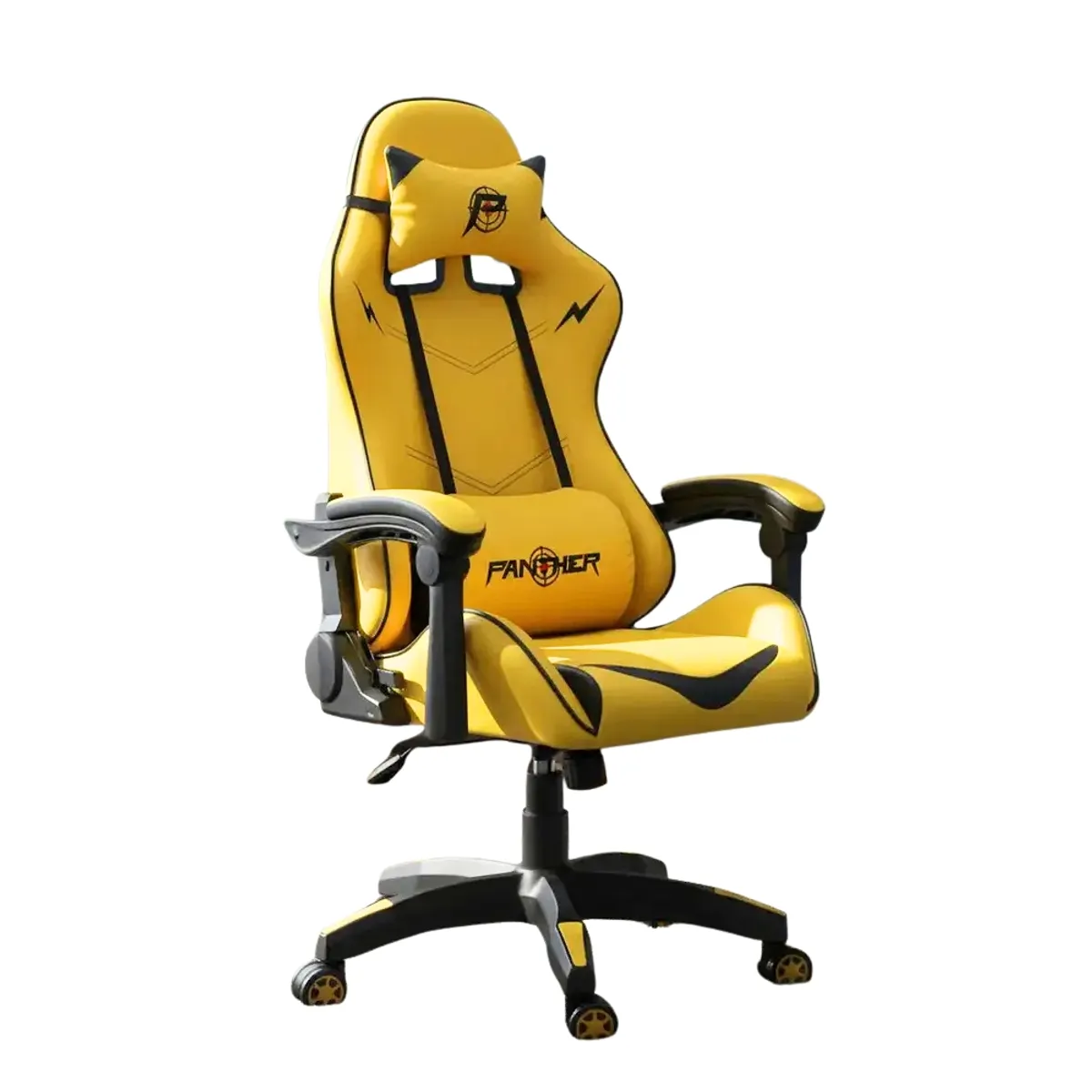 PANTHER - Silla Gamer Panther Profesional con Vibración Yellow