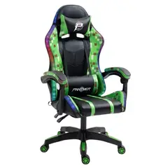 PANTHER - Silla Gamer Profesional RGB con Vibración Verde