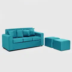 ALMORE - SOFA PARIS 2 POUF FELPA CALIPSO