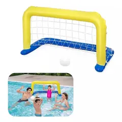 WATER - Arco Flotador Inflable Polo Piscina + Pelota 142x76 Cm