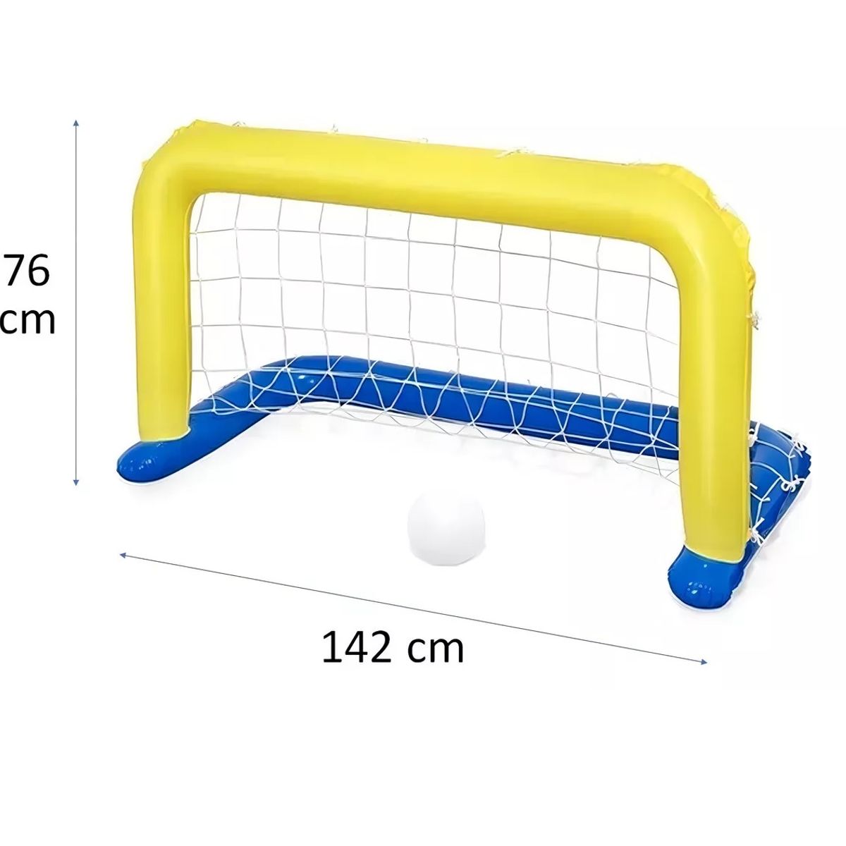 WATER - Arco Flotador Inflable Water Polo Piscina + Pelota 142x76 Cm