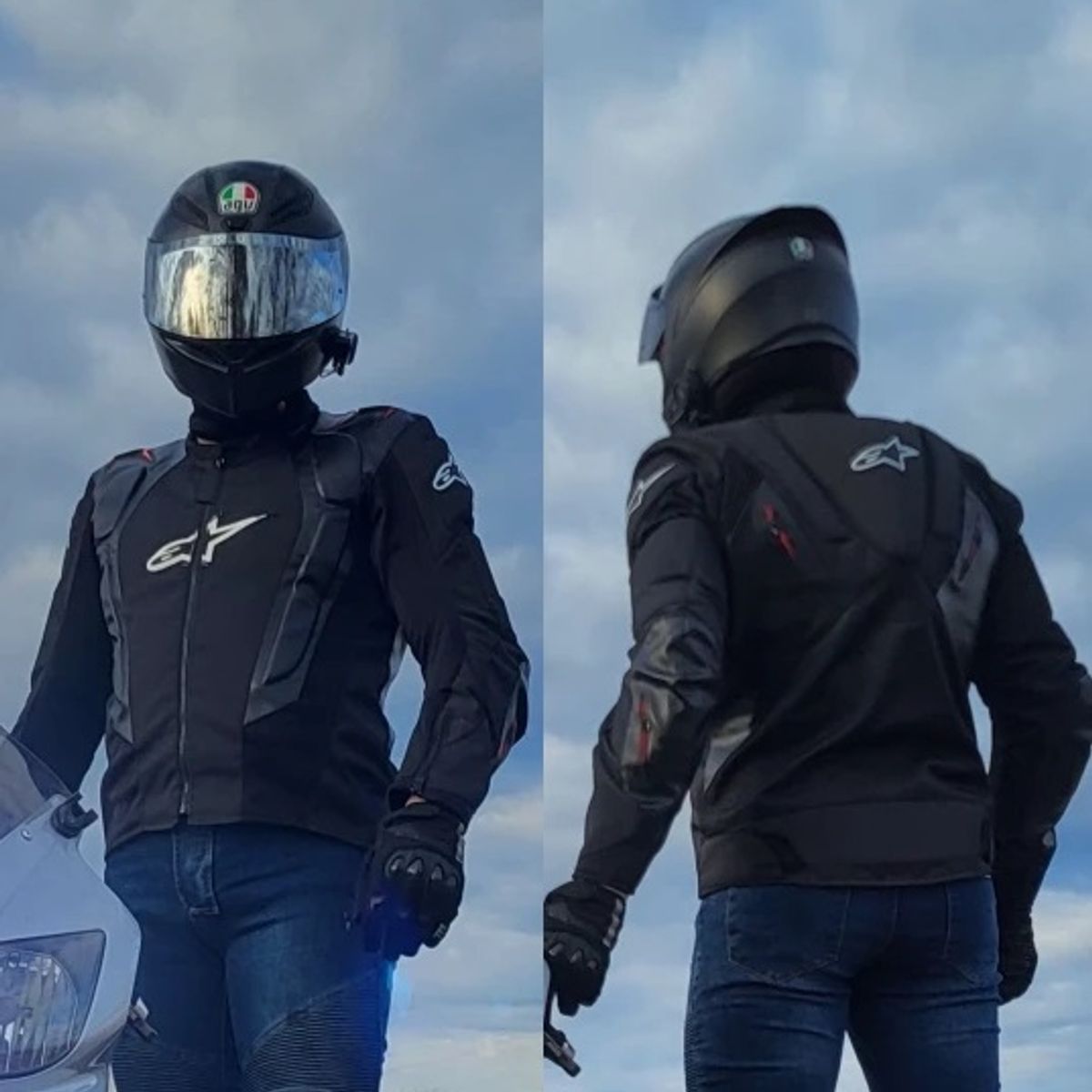 GENERICO - Chaqueta con joroba para motocicletas