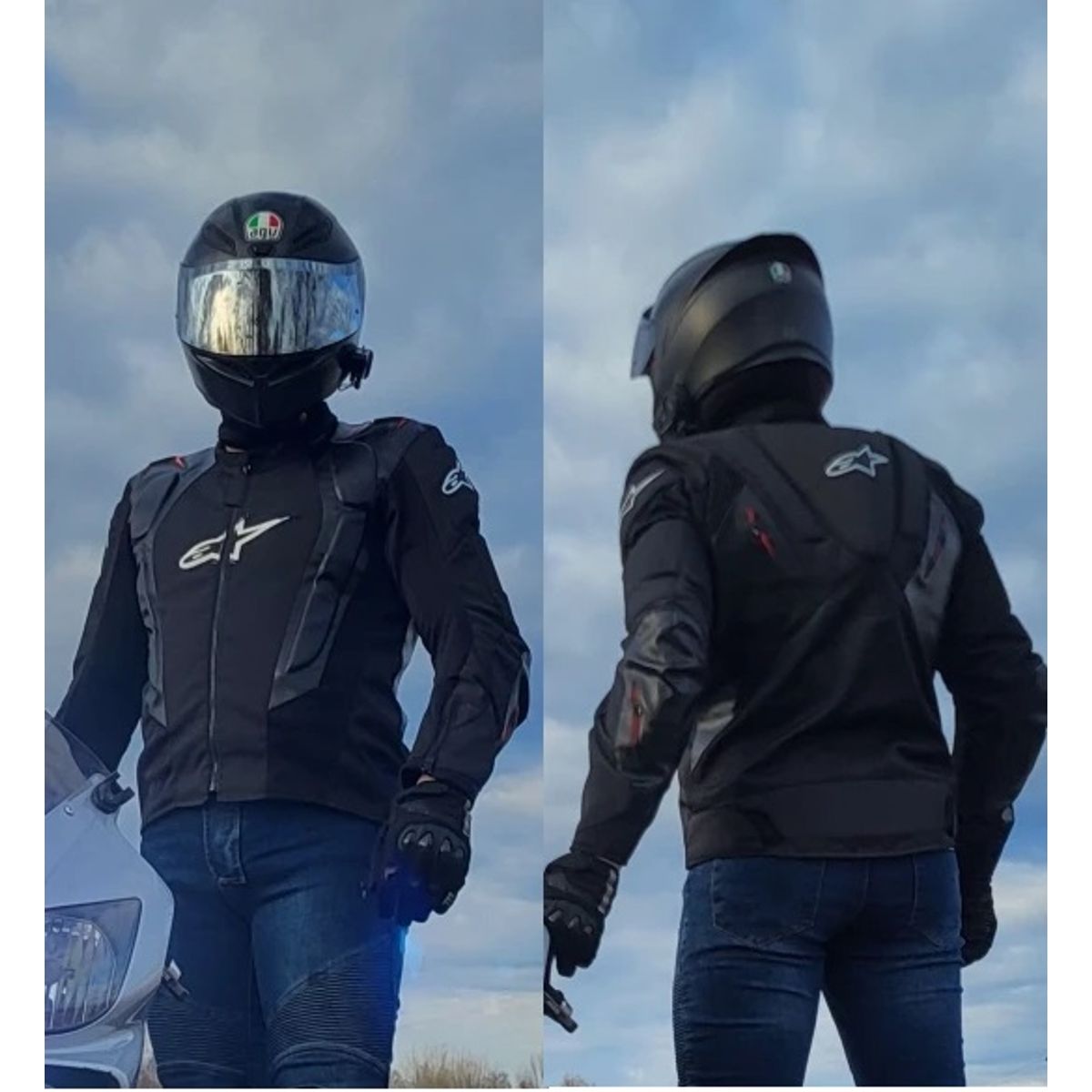 GENERICO - Chaqueta con joroba para motocicletas