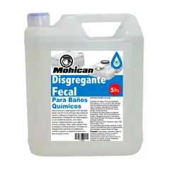 MOHICAN - DISGREGANTE FECAL PARA BAÑOS QUIMICOS 5 LTS