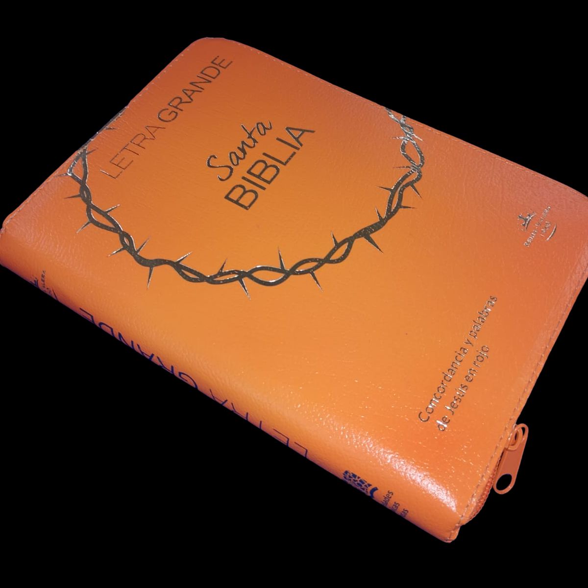 SOCIEDADES BIBLICAS UNIDAS - Biblia Reina Valera 1960 Letra Grande 12 Puntos Naranja Indice y Cierre