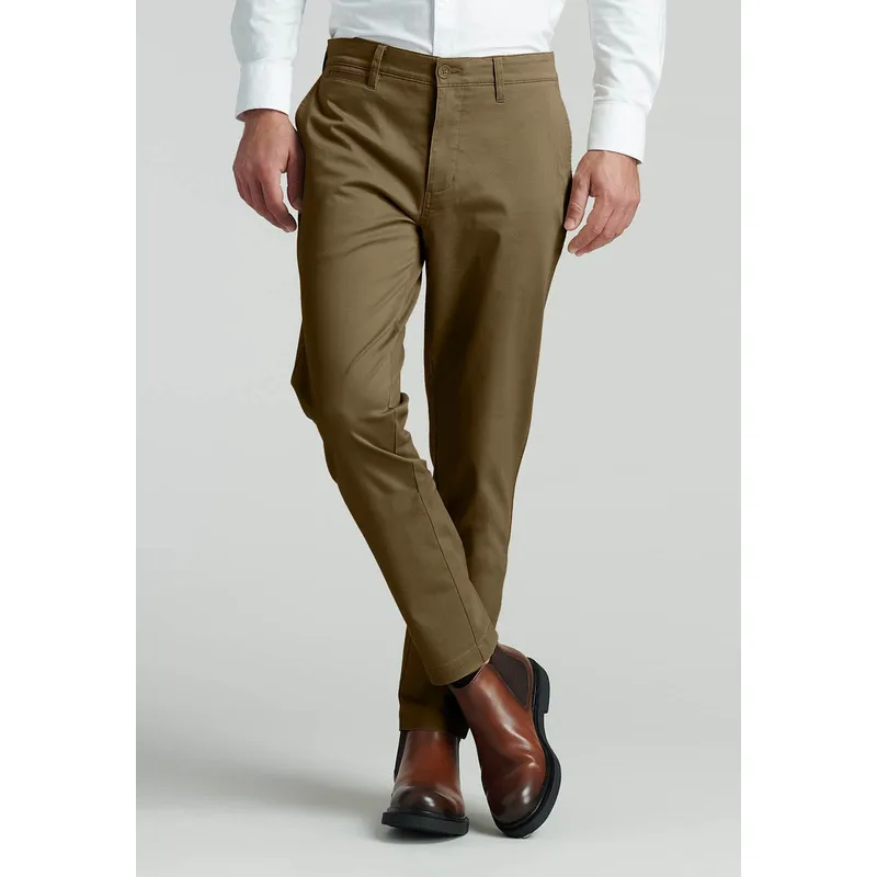 FEROUCH - Pantalón Twill Slim 31 Business Beige Ferouch