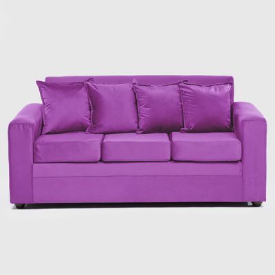 Imagen 2 del producto SOFA PARIS 2 POUF FELPA MORADO