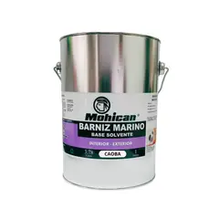 MOHICAN - BARNIZ MARINO BASE SOLVENTE 1 GALÓN CAOBA
