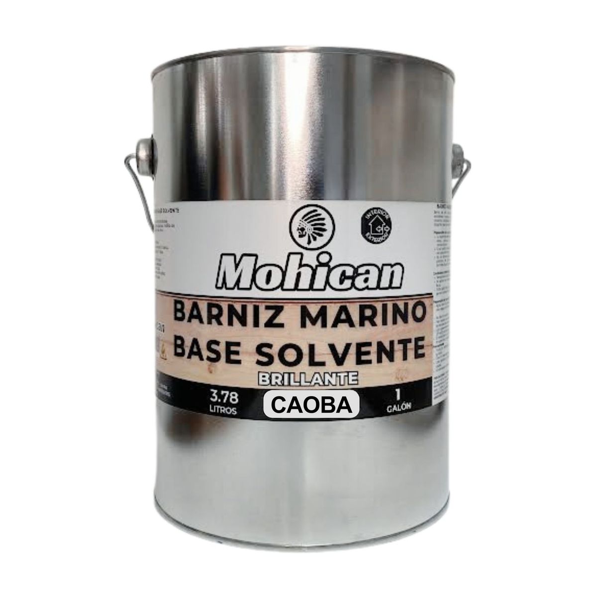 MOHICAN - BARNIZ MARINO BASE SOLVENTE 1 GALÓN CAOBA