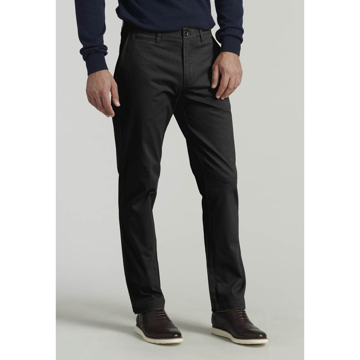 FEROUCH - Pantalón Twill Without Pleats L/31 Business Negro Ferouch