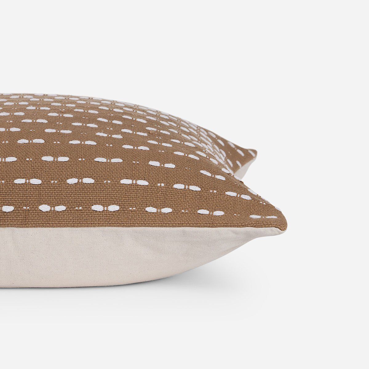 ROSEN - Funda de Cojín Bordado Gunnar 50 x 50 cm Camel