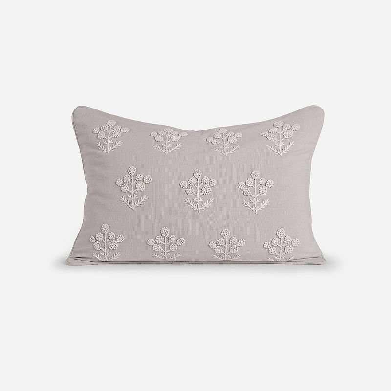 ROSEN - Funda de Cojín Bordado Domeni 35 x 50 cm Beige