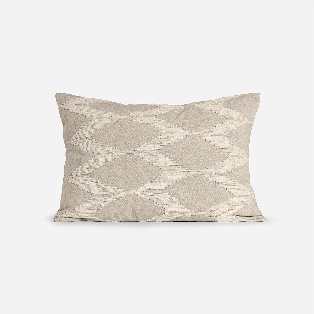 ROSEN - Funda de Cojín Bordado Odra 35 x 50 cm Beige