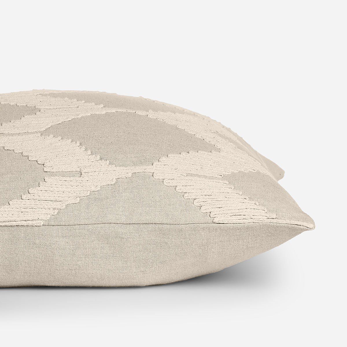 ROSEN - Funda de Cojín Bordado Odra 35 x 50 cm Beige