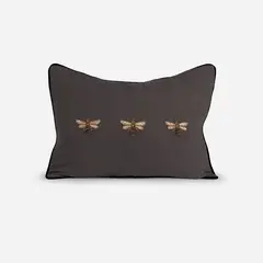 ROSEN - Funda de Cojín Bordado Ape 35 x 50 cm Grafito