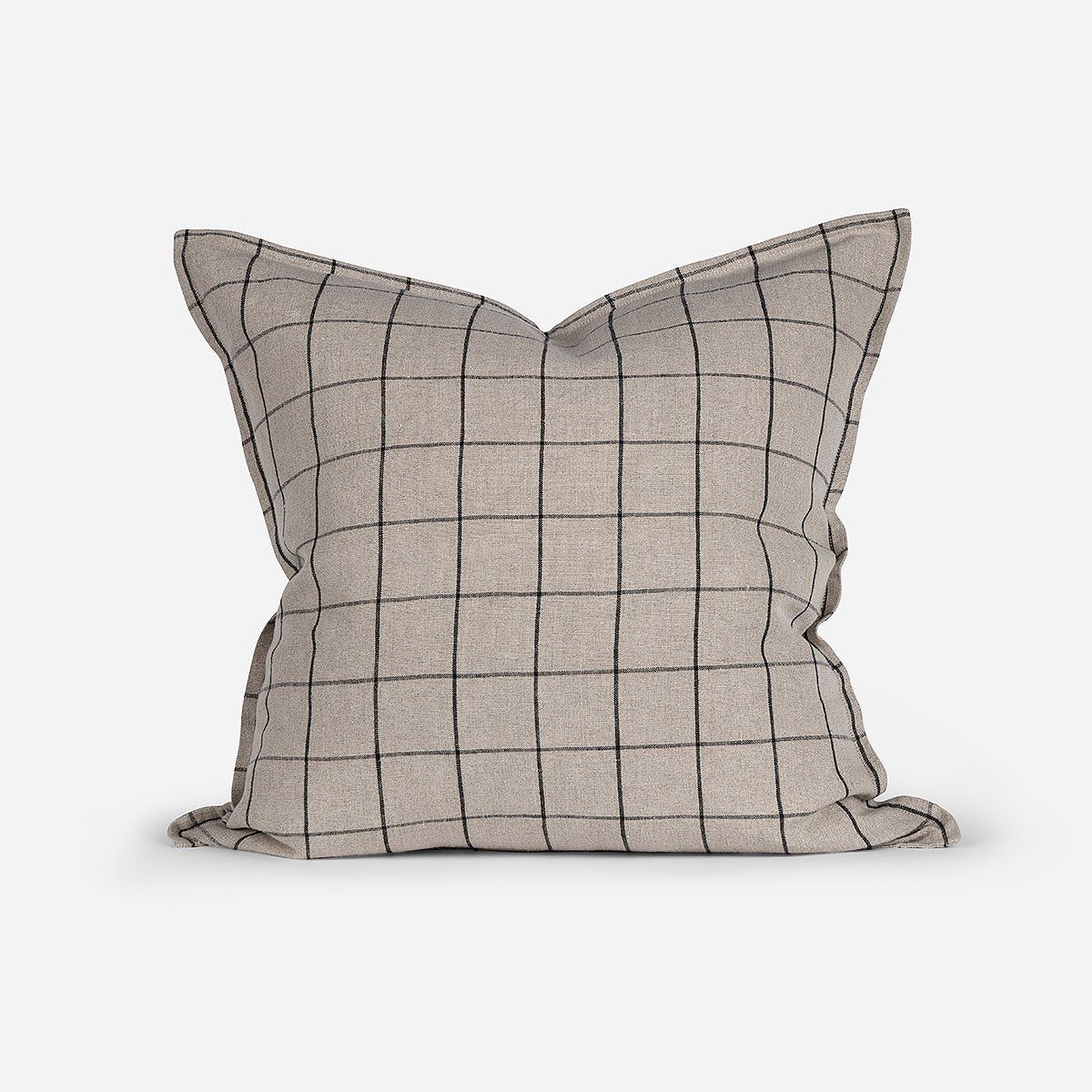 ROSEN - Funda de Cojín Froens Lino Cuadrille 50 x 50 cm Beige