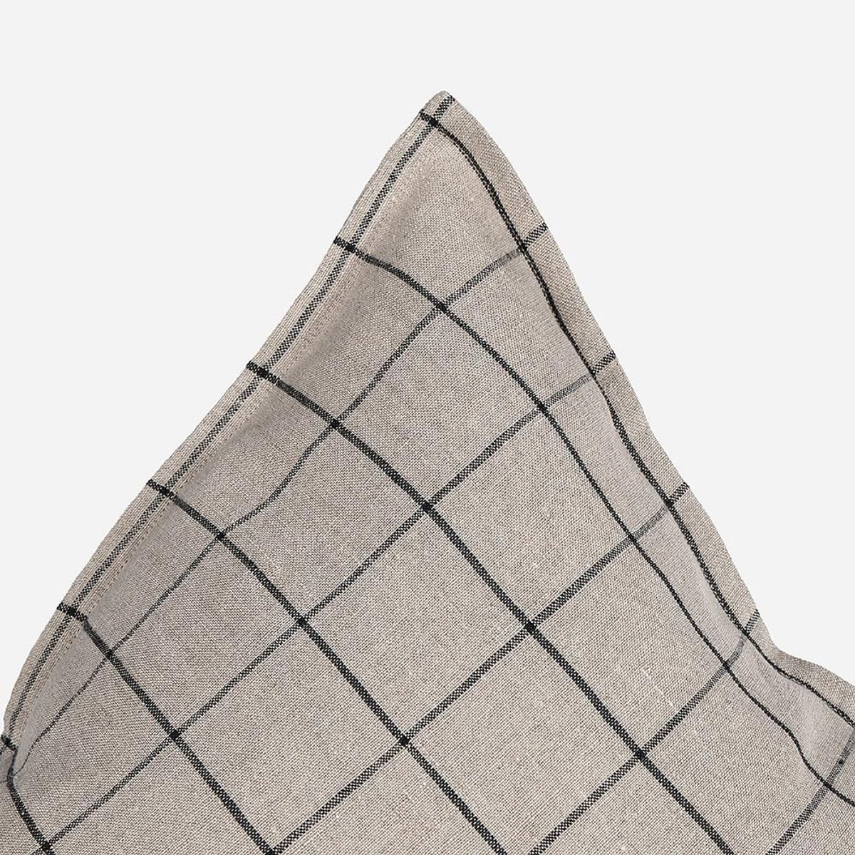 ROSEN - Funda de Cojín Froens Lino Cuadrille 50 x 50 cm Beige