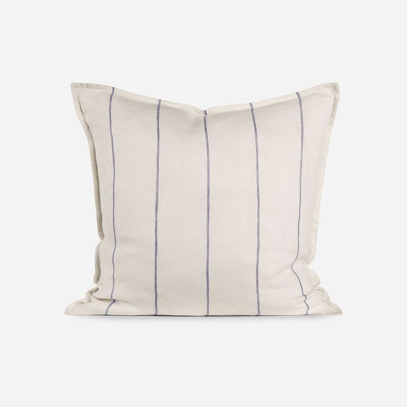 ROSEN - Funda de Cojín Lino Cadiz 50 x 50 cm Lineas Beige