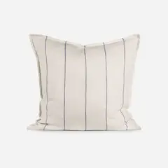 ROSEN - Funda de Cojín Lino Cadiz 50 x 50 cm Lineas Beige