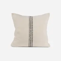 ROSEN - Funda de Cojín Ambiente Algodón Olya 50 x 50 cm Crudo-Negro