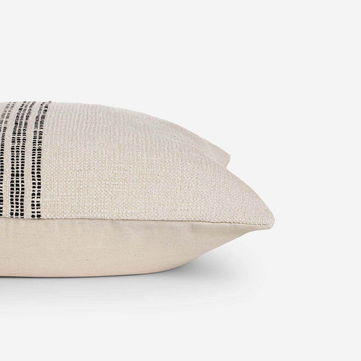 ROSEN - Funda de Cojín Ambiente Algodón Olya 50 x 50 cm Crudo-Negro