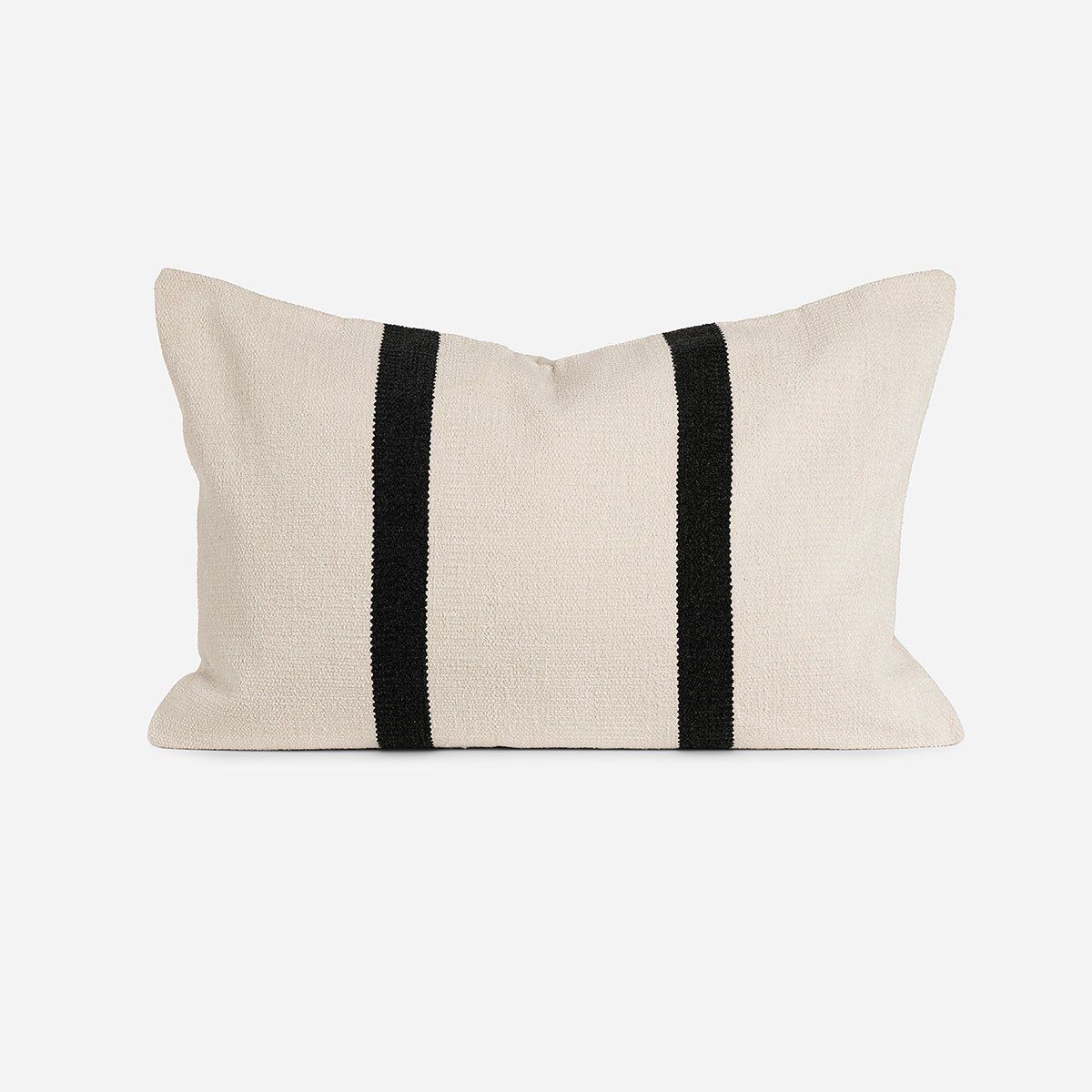 ROSEN - Funda de Cojín Ambiente Algodón Opal 60 x 40 cm Crudo-Negro