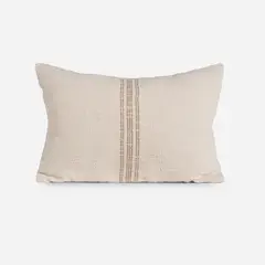 ROSEN - Funda de Cojín Ambiente Algodón Olya 35 x 50 cm Crudo/Camel