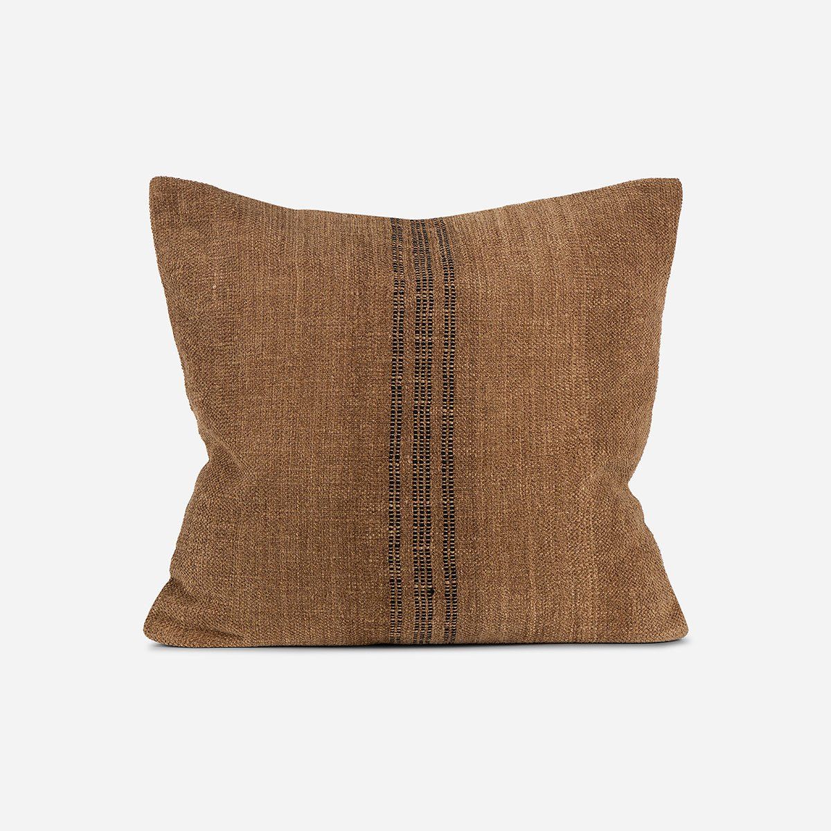 ROSEN - Funda de Cojín Ambiente Algodón Olya 50 x 50 cm Camel-Negro