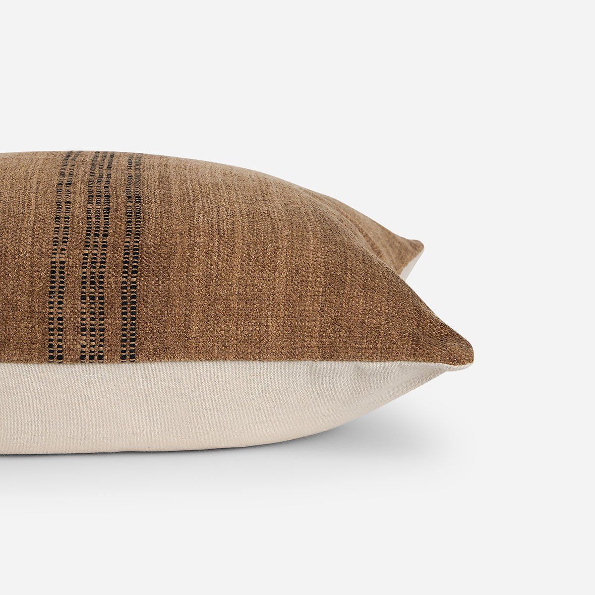 ROSEN - Funda de Cojín Ambiente Algodón Olya 50 x 50 cm Camel-Negro