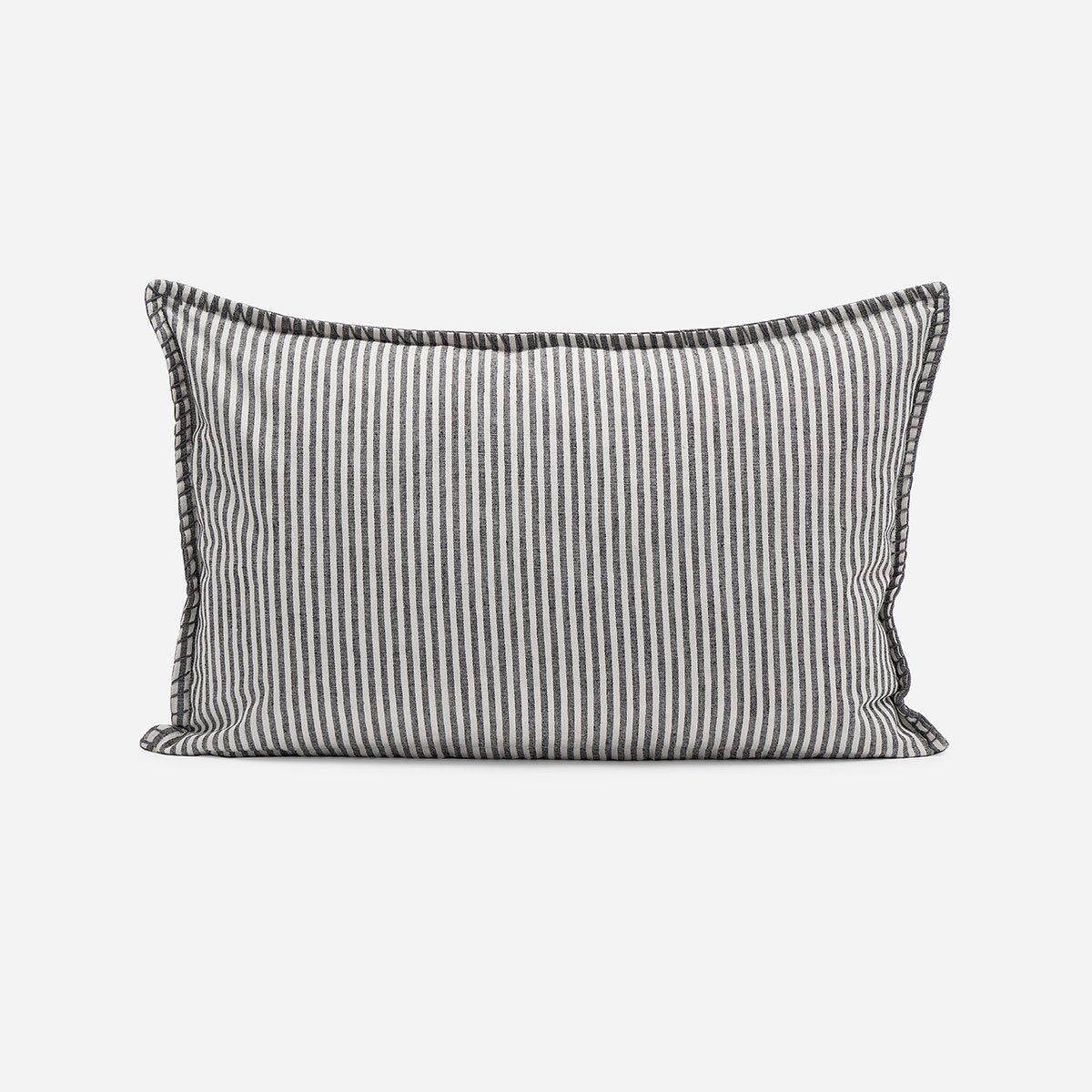 ROSEN - Funda de Cojín Velvet Stripes 60 x 40 cm Grafito