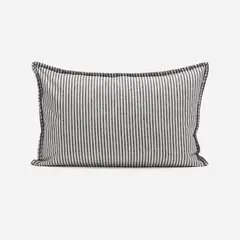 ROSEN - Funda de Cojín Velvet Stripes 60 x 40 cm Grafito
