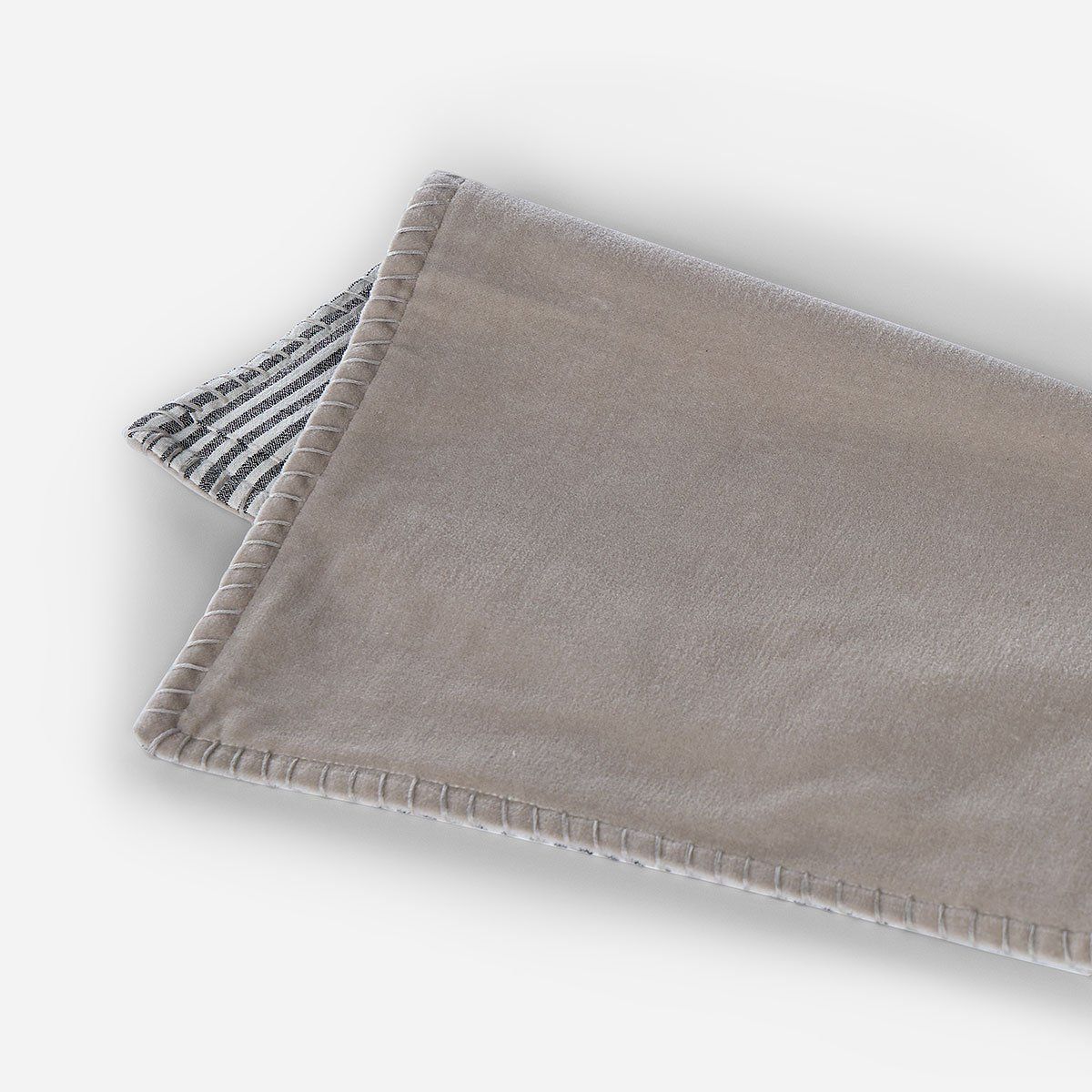 ROSEN - Funda de Cojín Velvet Stripes 60 x 40 cm Arena