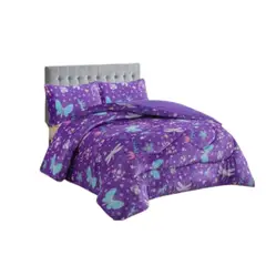 GENERICO - Cobertor Chiporro Invierno 2 Plazas - Morado Mariposa F193