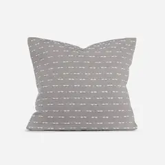 ROSEN - Funda de Cojín Bordado Gunnar 50 x 50 cm Gris Perla