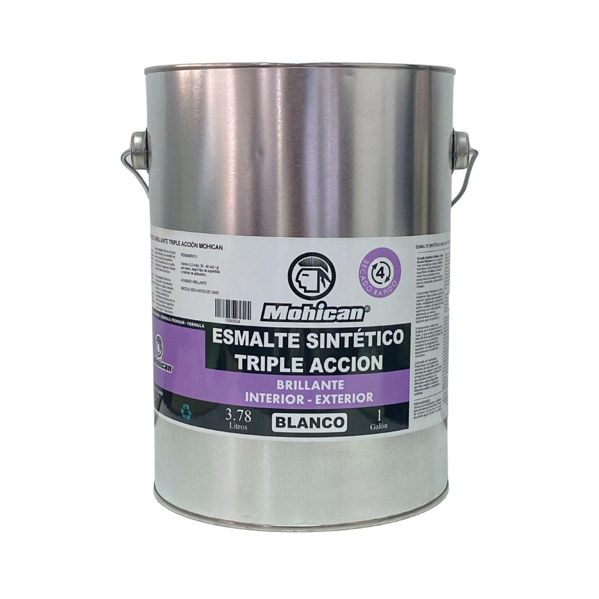 MOHICAN - ESMALTE SINTETICO BRILLANTE TRIPLE ACCIÓN 1 GALON BLANCO