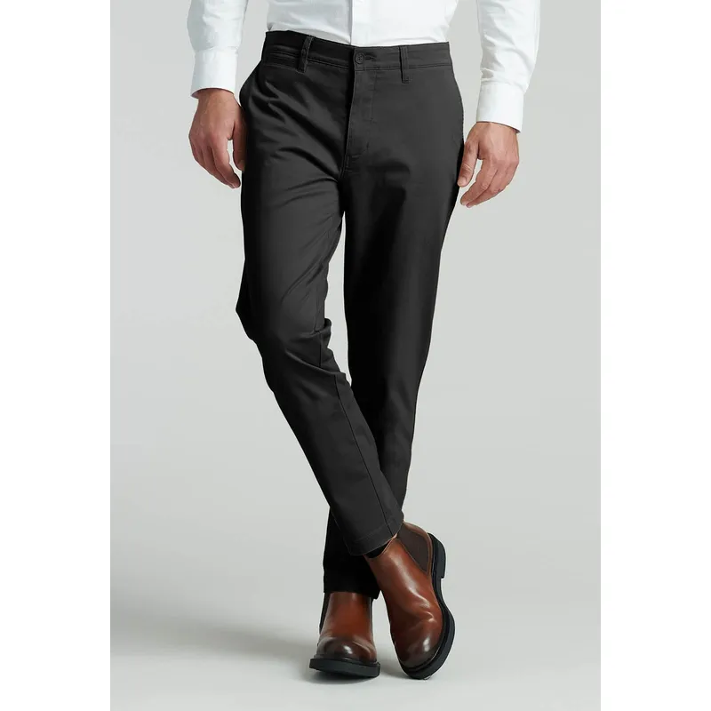 FEROUCH - Pantalón Twill Slim /31 Business Negro Ferouch