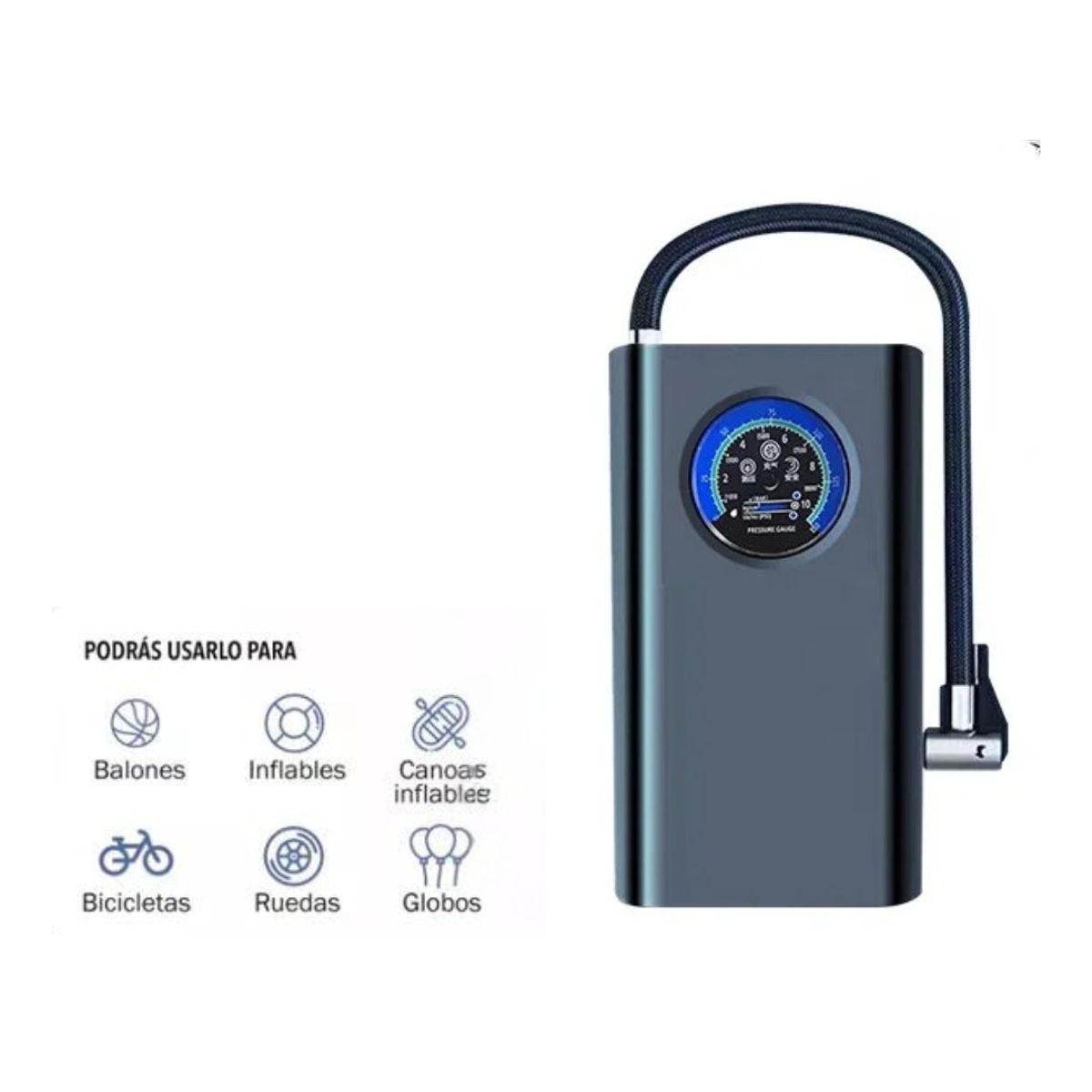 GENERICO - Mini Compresor Puntero Aire Portátil Multifunción Recargable