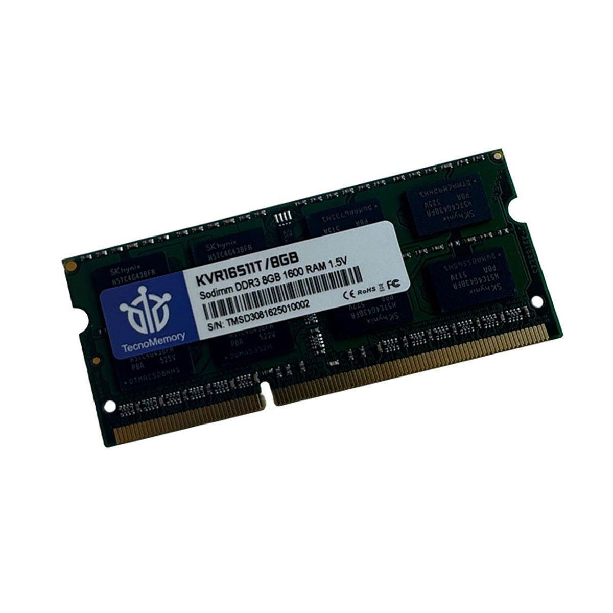 GENERICO - TecnoMemory Sodimm DDR3 8GB 1600 1.5v KVR16S11T/8GB