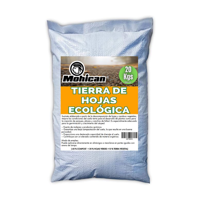MOHICAN - TIERRA DE HOJAS ECOLÓGICA 20 KILOS APROX MOHICAN