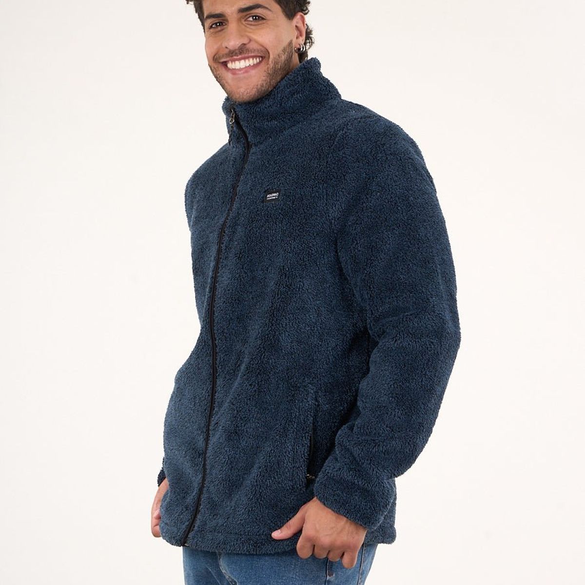 POLEMIC - Poleron Bonded Polar Shaggy sin gorro 8700 Polemic