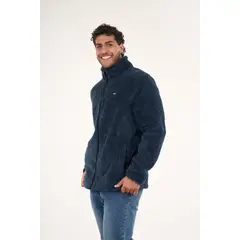 POLEMIC - Poleron Bonded Polar Shaggy sin gorro 8700