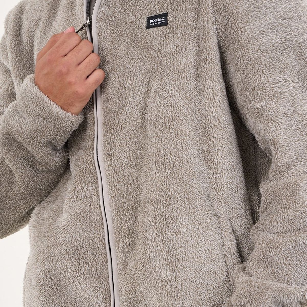 POLEMIC - Poleron Bonded Polar Shaggy sin gorro 8700 Polemic
