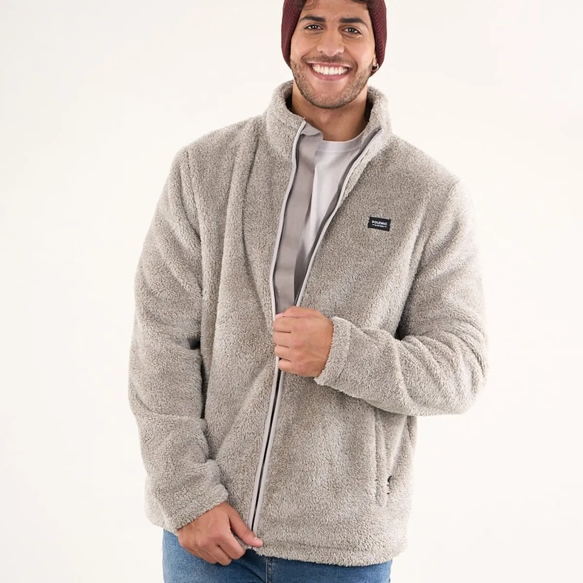 POLEMIC - Poleron Bonded Polar Shaggy sin gorro 8700 Polemic